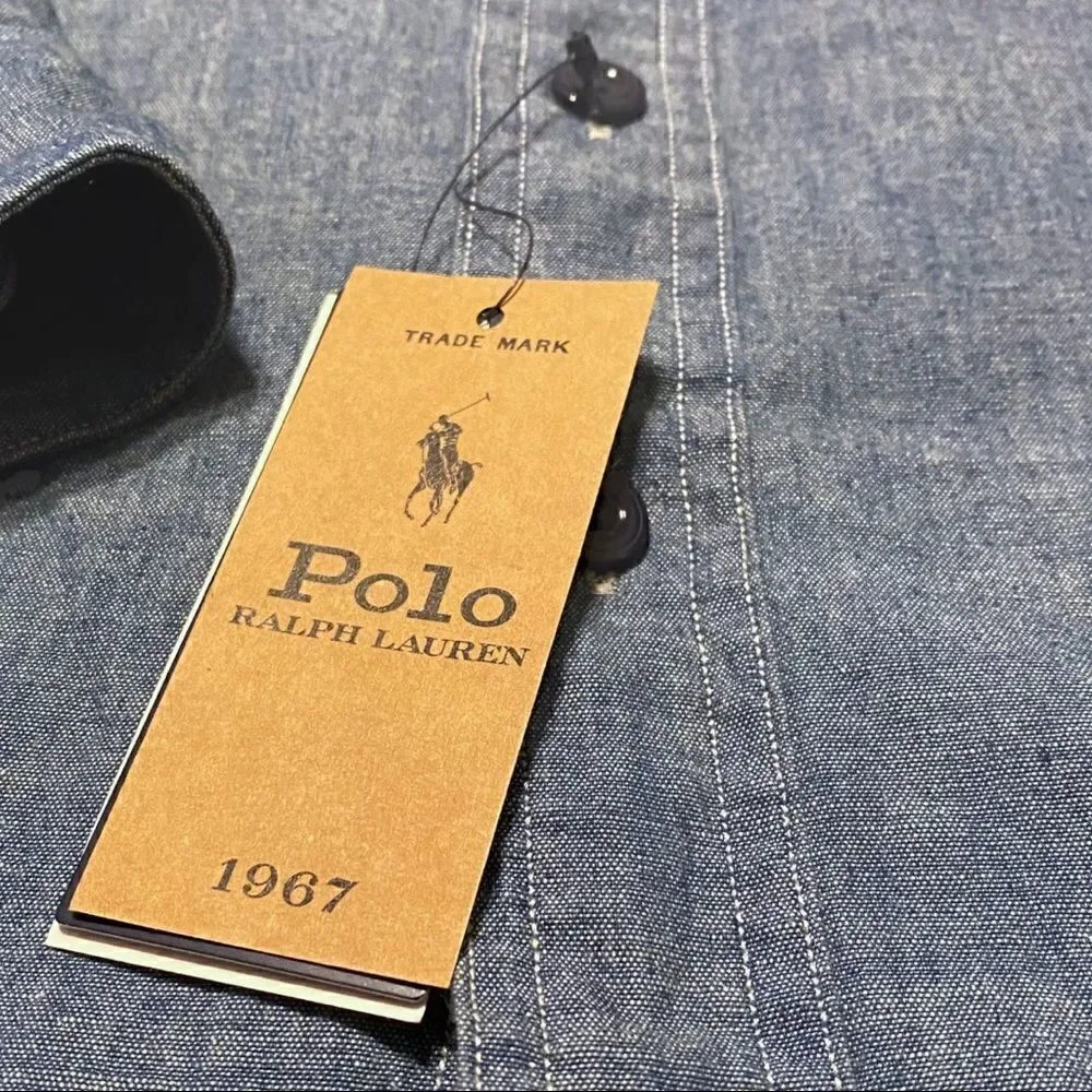 Ralph Lauren Polo Authentic Denim Goods Classic Chambray Shirt size Small